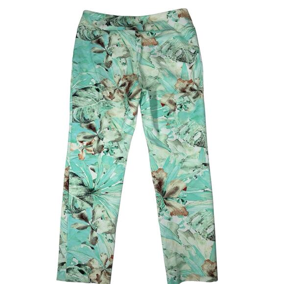 Soft Surroundings Pants Women Large Paloma Floral Tropical Ankle Pull On Stretch - Picture 4 of 7